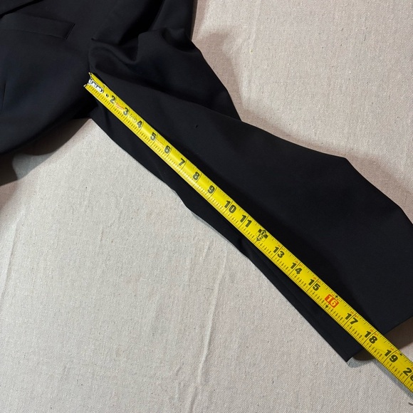 48L Men's Kenneth Cole New York Blazer Onyx Black 100% Wool 2 Button Sport Coat - Picture 9 of 10